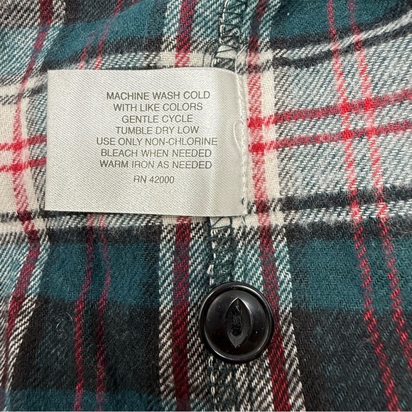 Kathy Ireland Green Tartan Plaid Maxi Length Flannel Night Gown 4X Long Sleeve - Picture 14 of 14